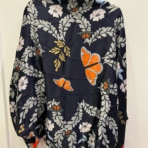 Ted Baker Sennata sandalwood silk cape scarf